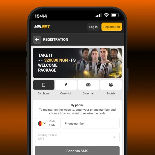 Register account Melbet Cameroon