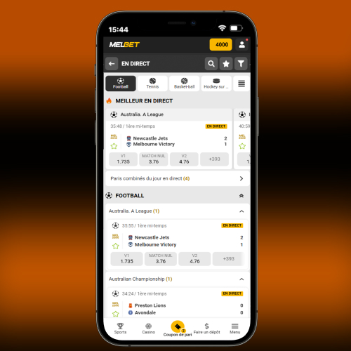 Paris en direct sur le football sur le site Melbet