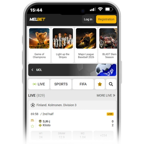 Melbet Cameroon app interface
