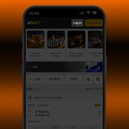 Tap login button Melbet Cameroon