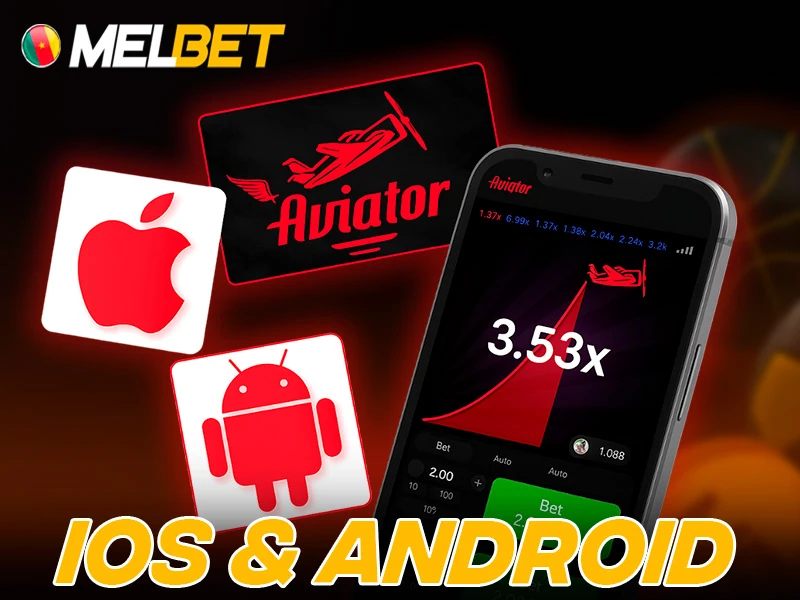 Mobile Aviator gameplay on Android and iOS devices using Melbet