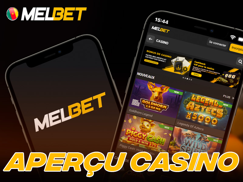 Capture d’écran présentant les jeux du casino Melbet