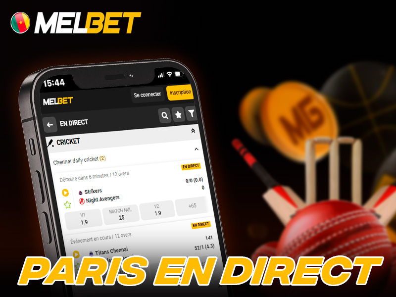 Fonction de paris en direct sur les matchs de cricket