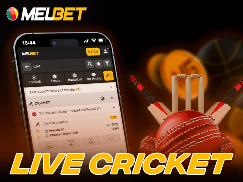 Live cricket betting experience with real time odds on Melbet