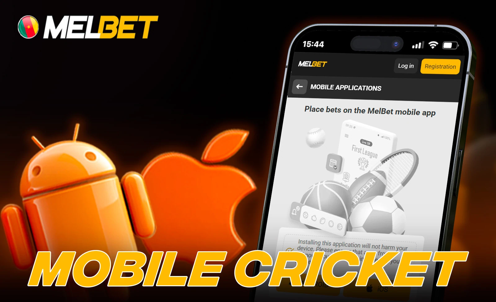 Mobile cricket betting on Android and iOS using Melbet