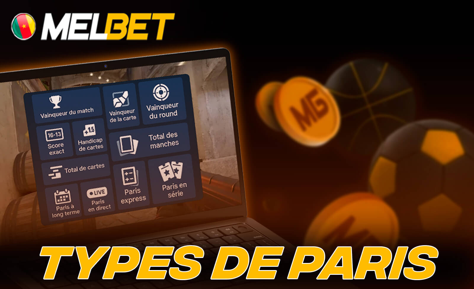 Différentes catégories de paris disponibles sur CS2