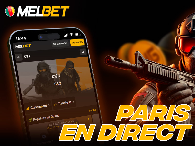 Fonctionnalité des paris en direct sur CS2 chez Melbet