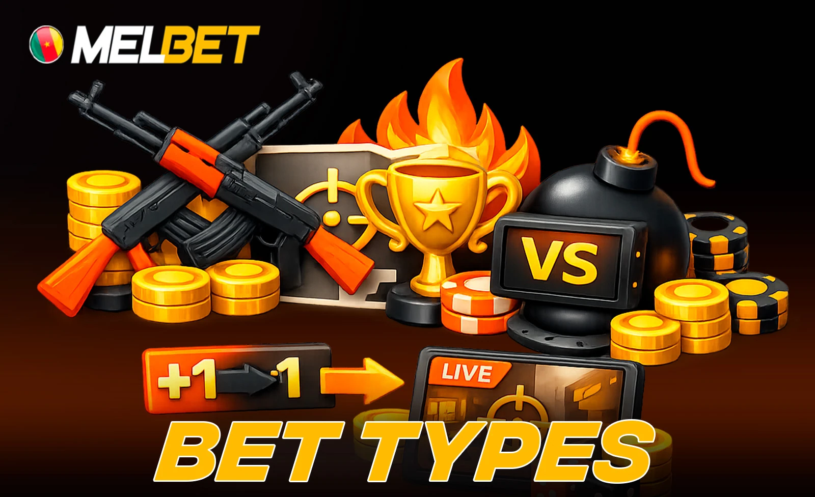 Different CS2 betting markets available on Melbet