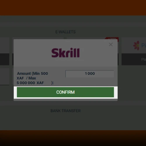 Confirm deposit transaction Melbet Cameroon