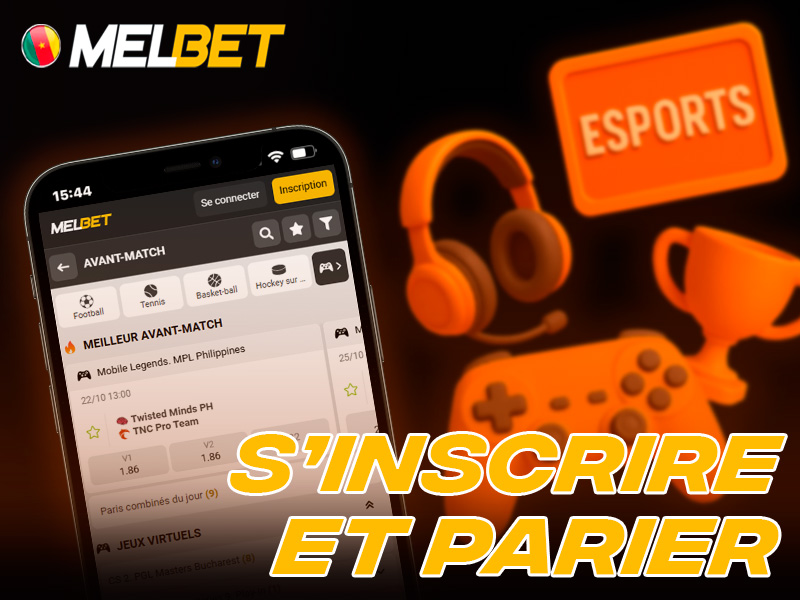 Inscription et démarrage des paris eSport sur Melbet