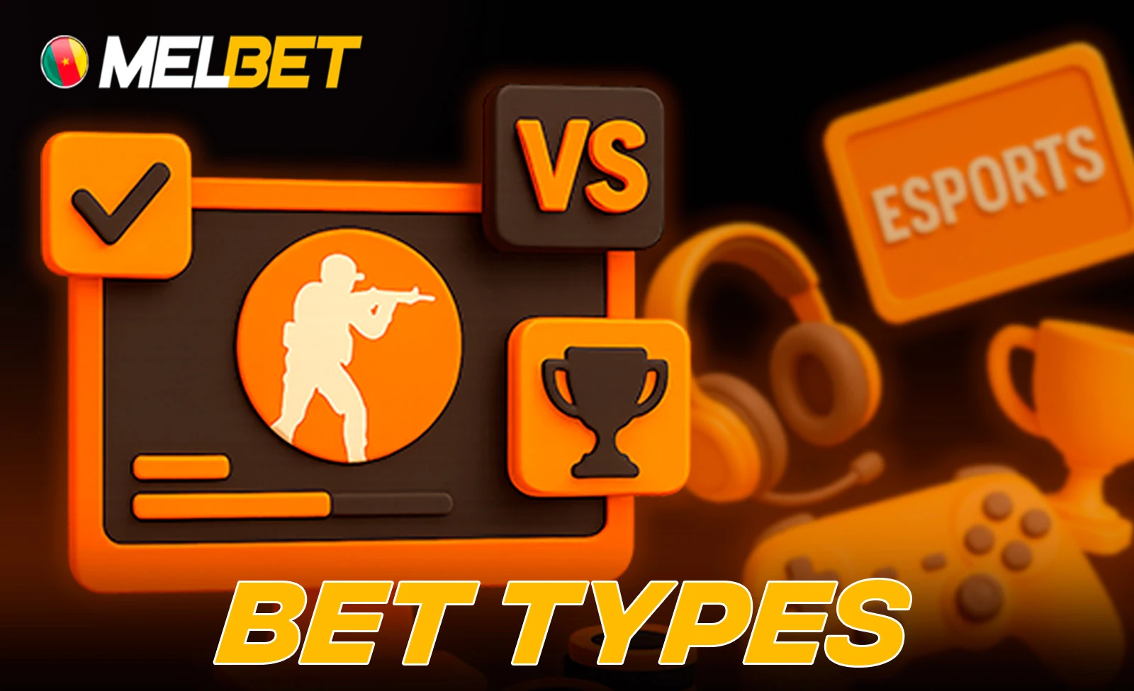 Different eSports bet types on Melbet