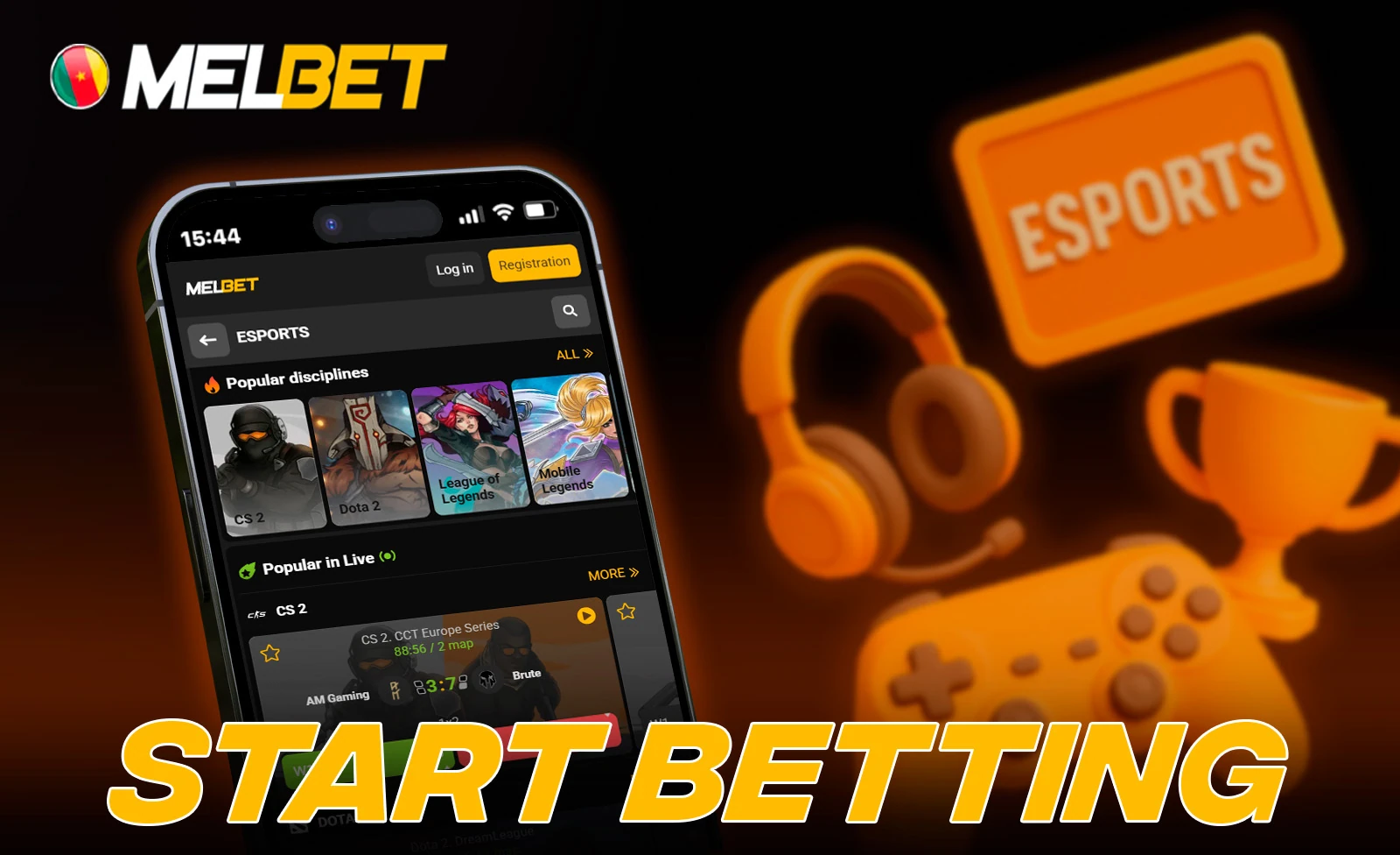 Start eSports betting after Melbet signup