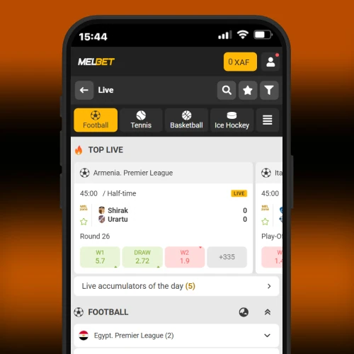 Open football section Melbet Cameroon