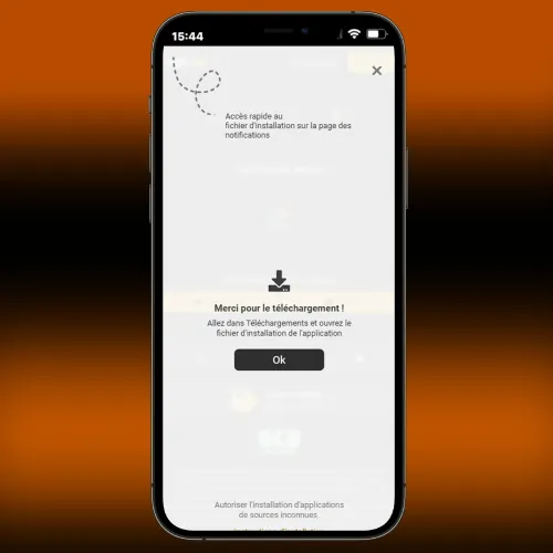 T&eacute;l&eacute;chargement du fichier APK Melbet mobile