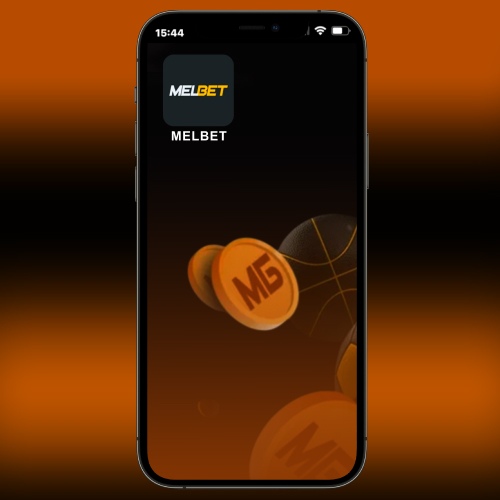Icône de l’application Melbet mobile sur l’écran