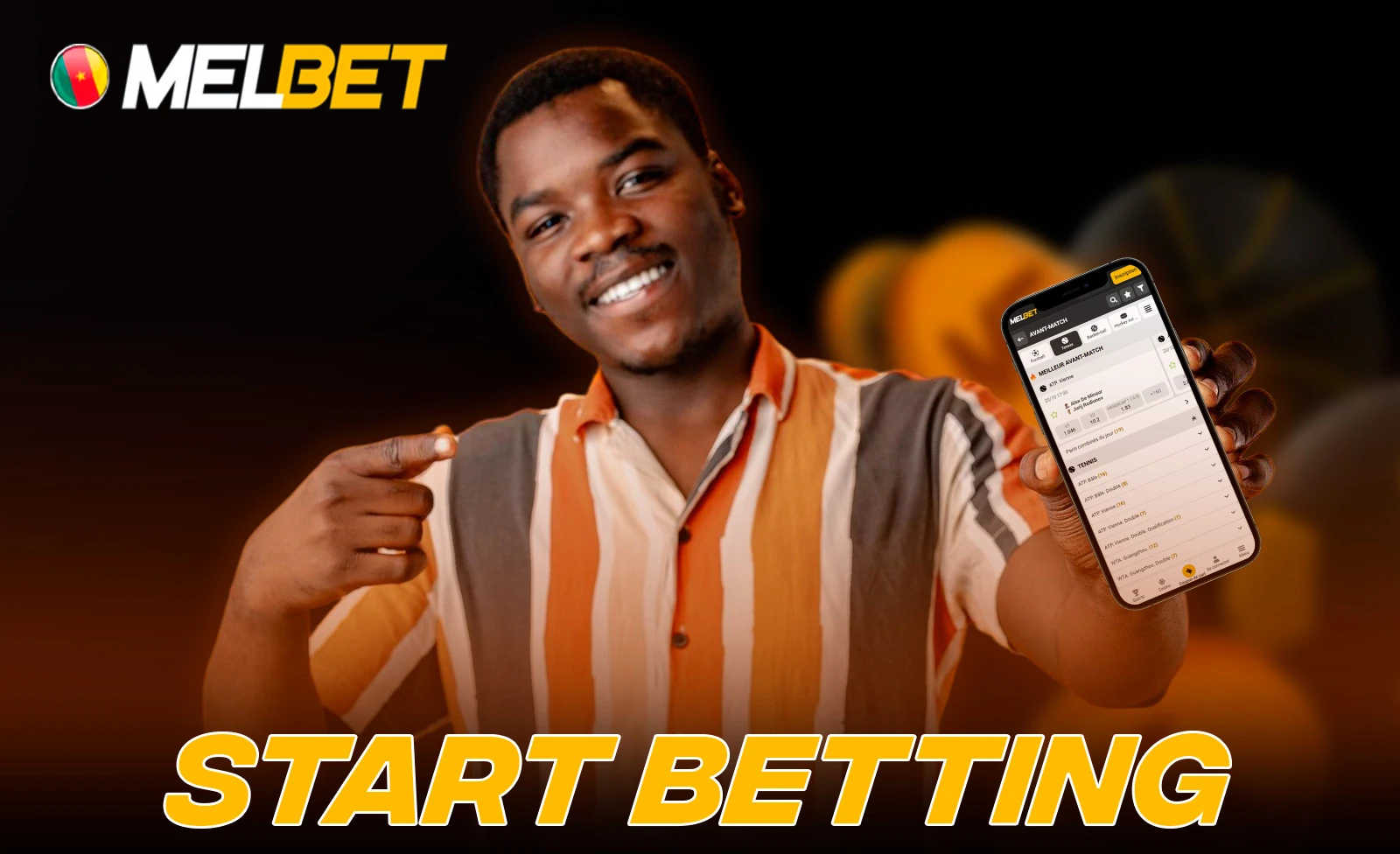 Create a Melbet account for tennis betting
