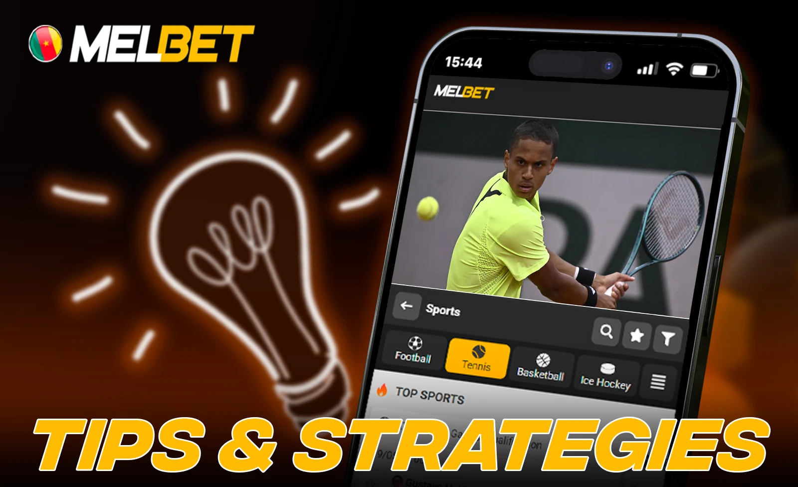 Popular tennis bet types at Melbet