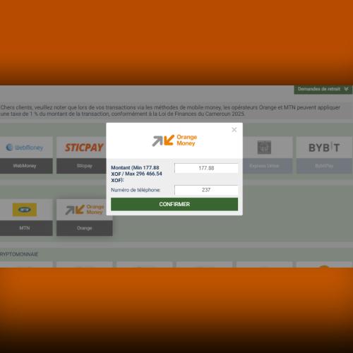 Choix du mode de retrait préféré sur Melbet